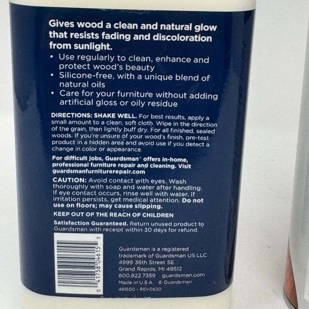 Guardsman Wood Furniture Clean & Polish Set Nurture Cream & Woodland Fresh Spray